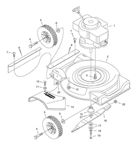 Mower Housing Assembly Diagram and Parts List for 201010X51A 2007 Briggs and Stratton Lawn Mower